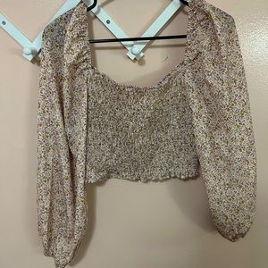 Long sleeve floral top